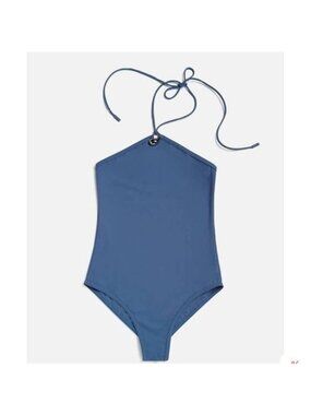 NWT BOTTEGA Veneta Swimsuit One Piece Blue Nylon Sz M